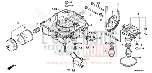 OIL PAN/OIL PUMP VFR800FE de 2014
